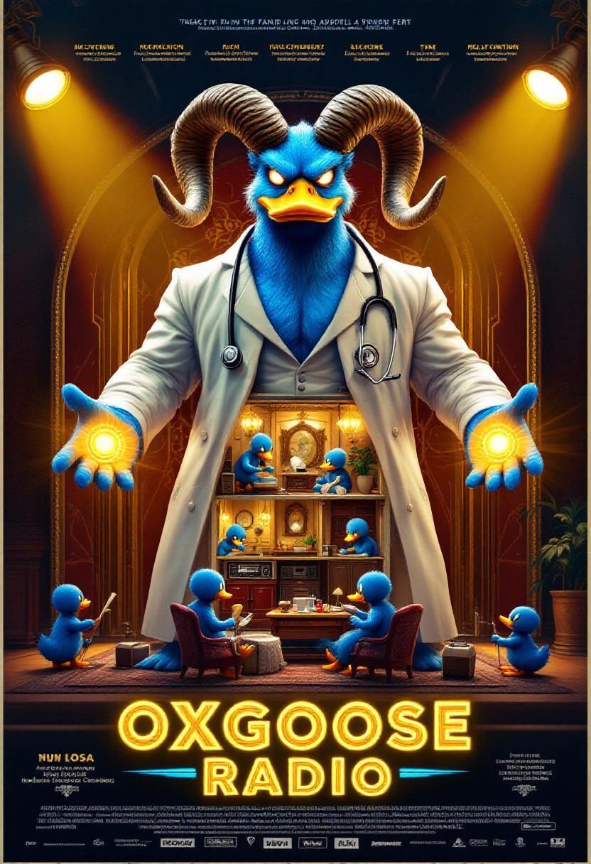 Oxgoose Radio — surreal theatrical poster artwork